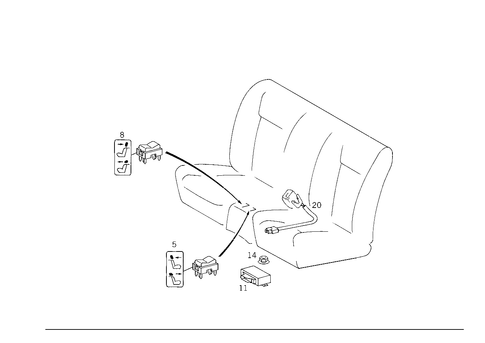Rear Headrest Adjustment for 1984 Mercedes-Benz 500SEC #0