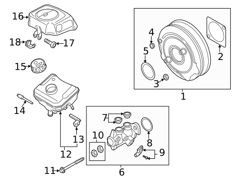 Master Cylinder - Components On Dash Panel for 2025 Audi S7 Sportback #0