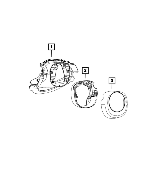 7TG38DX9AB - Interior Trim: Steering Column Shroud Gap Hider for Mopar Image image