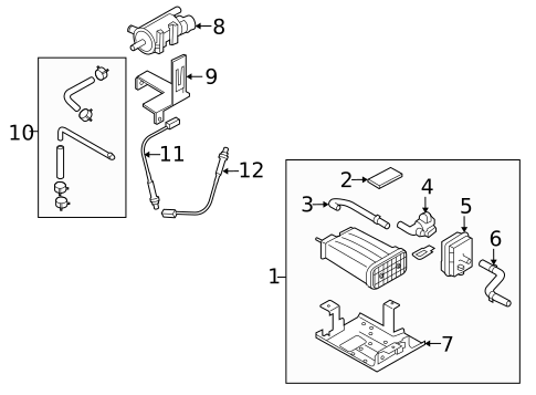 Emission Components for 2010 Kia Forte Koup #0