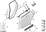 51729854727 - : Edge Protection, Door, Rear for BMW Image