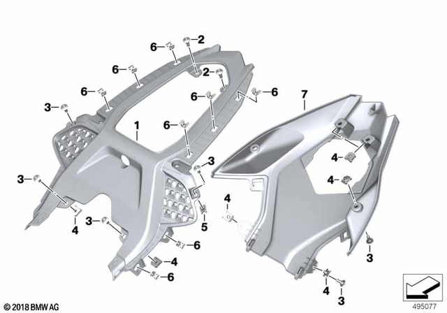 46628569779 - Frame and Mounting Parts: Tail Part Upper -  for BMW-Motorrad Image image