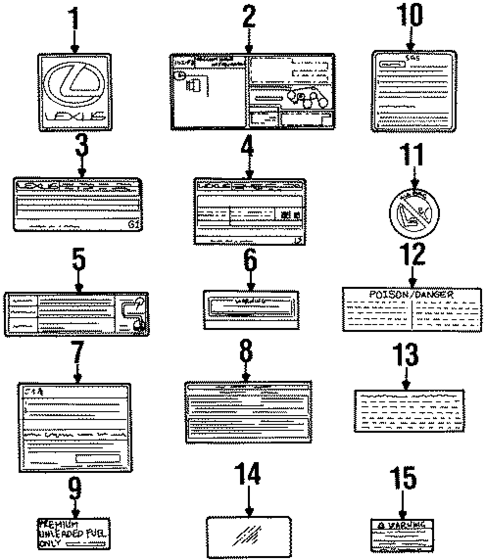 Labels for 1998 Lexus SC400 #0
