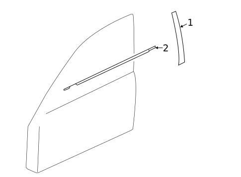 Exterior Trim - Front Door for 2008 Mitsubishi Lancer #0