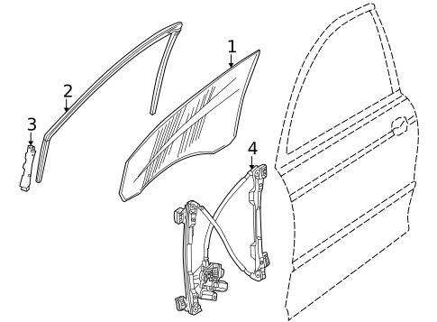 Glass - Front Door for 2005 Jaguar X-Type #0