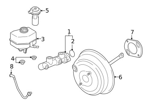 Master Cylinder - Components On Dash Panel for 2018 BMW X6 #0