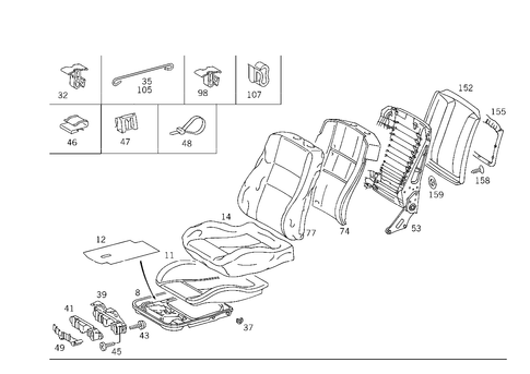 Front Seat and Headrest for 1997 Mercedes-Benz C280 #1
