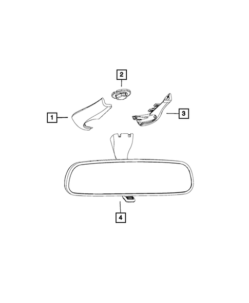 Glass and Interior Rear View Mirror for 2013 Dodge Charger #1
