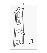 1666904501 - Body: Upper Center Pillar Trim for Mercedes-Benz Image