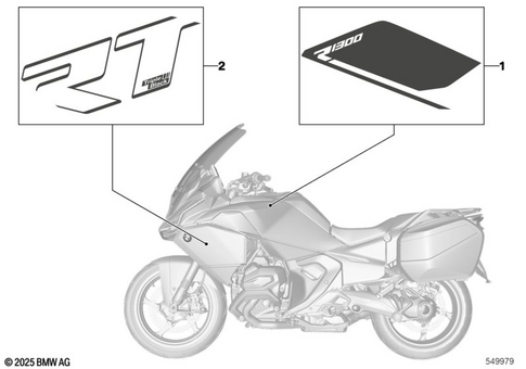 Stickers, Labels, Adhesive Film Strips for 2024 BMW-Motorrad R 1300 RT #2