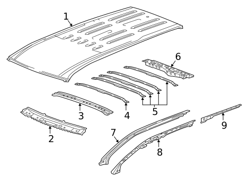 Roof & Components for 2018 Buick Enclave #0