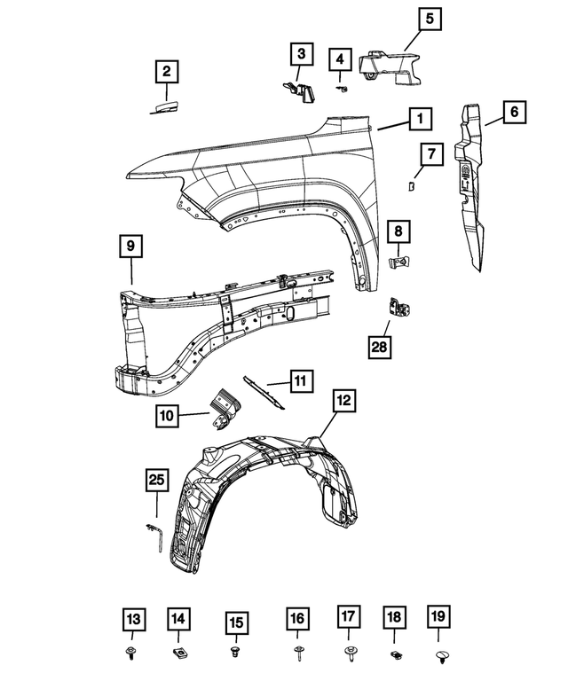 68517678AA - : Hinge Pillar Reinforcement, Right for Mopar Image
