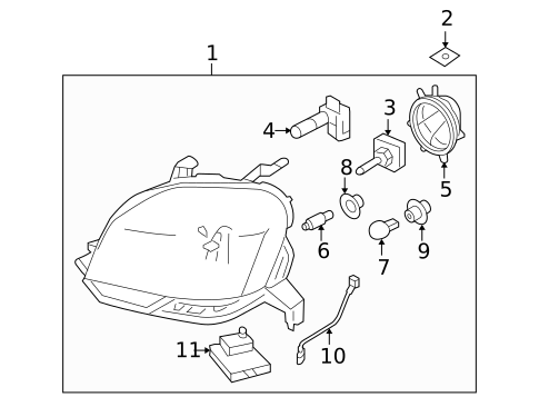 Headlamp Components for 2005 Mercury Montego #0