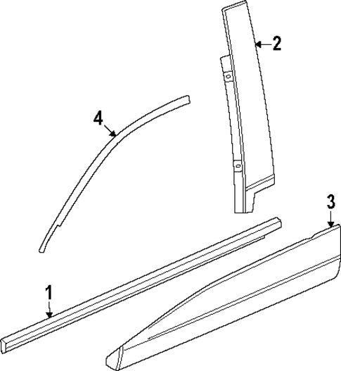 Exterior Trim - Front Door for 2024 Chevrolet Trax #0