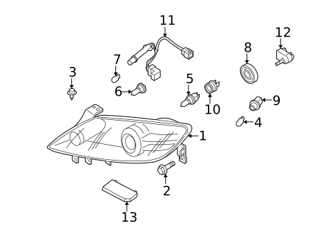 Bulbs - Chassis for 2007 Mazda RX-8 #0