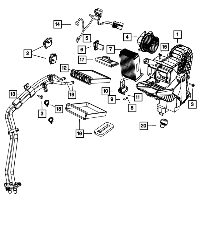 68088049AA - : Heater And A/C Drain for Mopar Image
