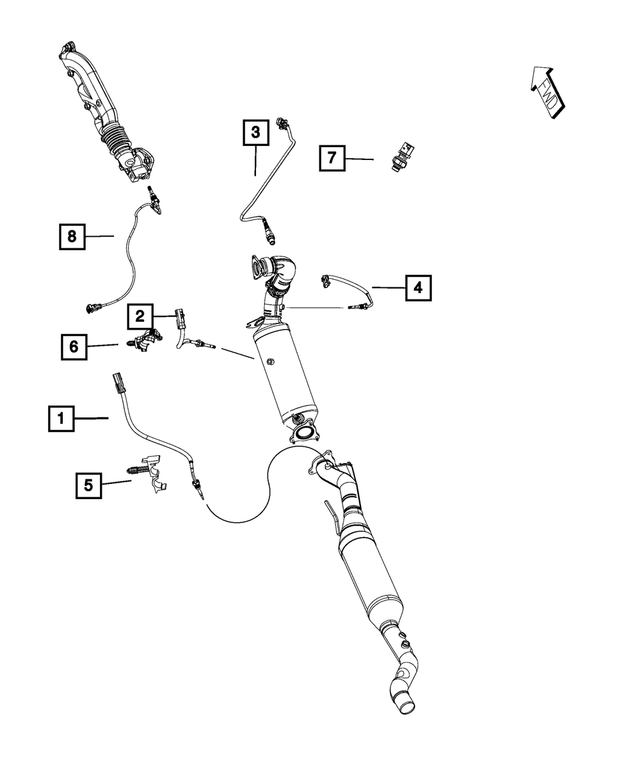 68277008AA - Electrical: Exhaust Temperature Sensor for Mopar Image