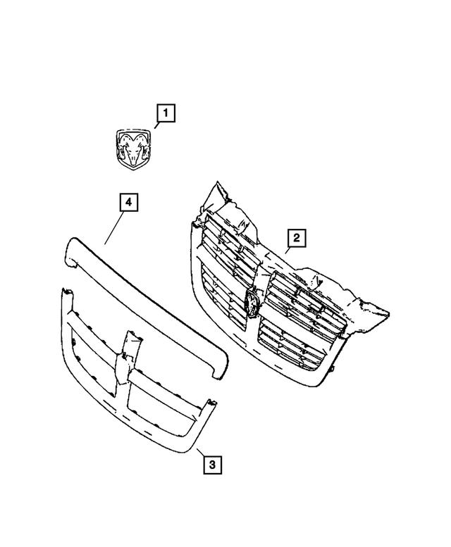 68006601AA - Exterior Ornamentation: Ram Head Medallion for Dodge: Sprinter 2500, Sprinter 3500 Image