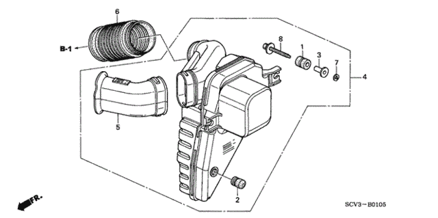 Resonator Chamber for 2005 Honda Element #0