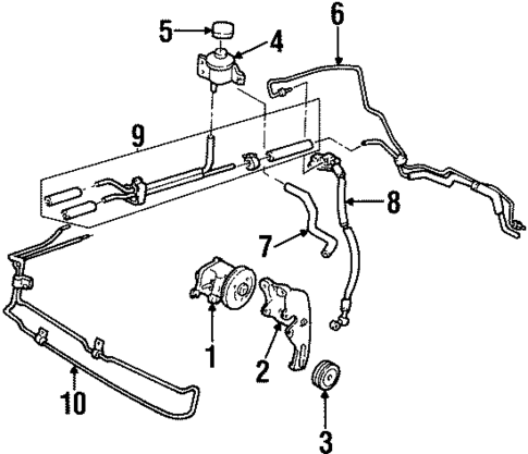 Pump & Hoses for 1999 Mercury Villager #0