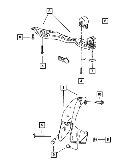 Engine Mounting for 2008 Dodge Grand Caravan #0