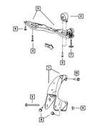 4721909AA - 4.0L Gas; Engine: Engine Mount Bracket, Front for Mopar Image image