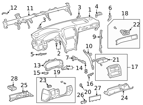 Instrument Panel Components for 2002 Lexus LS430 #0