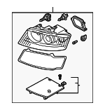 8H0941003AG - Electrical: Headlamp Assembly for Audi: A4, A4 Quattro, S4 Image