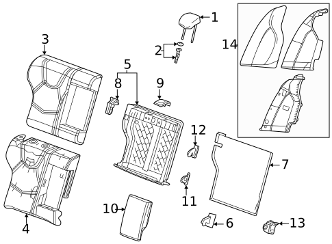 Rear Seat Components for 2021 Cadillac CT4 #0