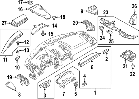 Instrument Panel Components for 2022 Porsche 718 Cayman #0