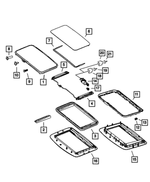 68018812AA - Body Sheet Metal Except Doors: Sunroof Glass for Mopar Image