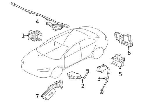 Anti-Theft Components for 2008 Mitsubishi Lancer #1