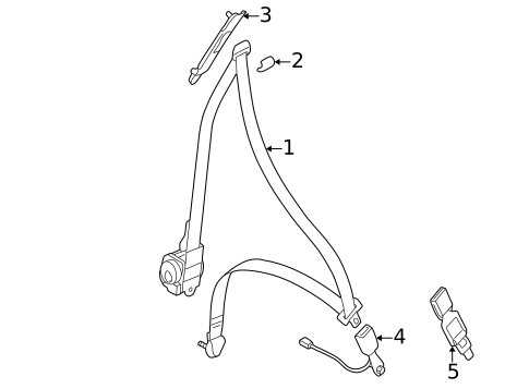 Seat Belt for 2003 Chrysler Sebring #4