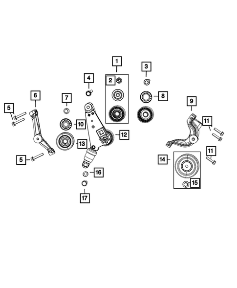 Pulleys and Related Parts for 2022 Jeep Wrangler #0