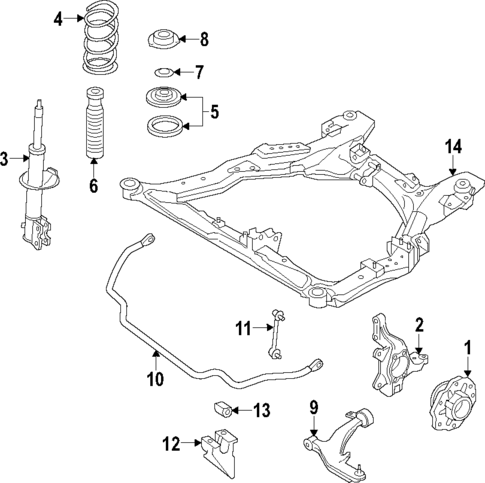 Front Suspension for 2016 Nissan Quest #0