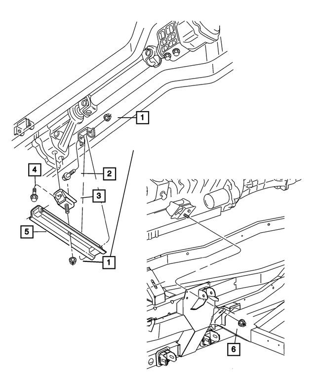 4763813 - Engine Mounting: Transmission Crossmember for Mopar Image