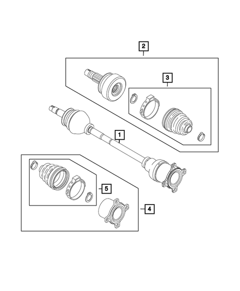 Rear Axle Shafts for 2018 Fiat 500X #0