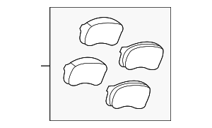 583024DU01 - : Disc Brake Pad Set Rear for Kia: Sedona Image