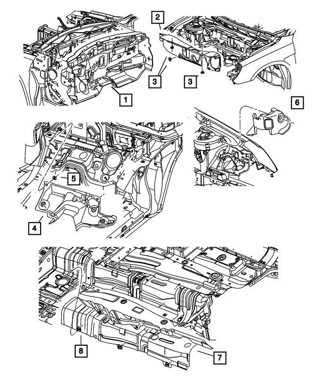 « 5291636AP – Body Sheet Metal Except Doors : Panneau Supérieur De Gaine D`auvent Insonorisant pour Mopar Image »