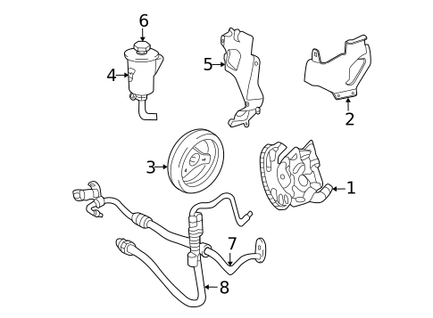 Pump & Hoses for 2005 Mercury Mountaineer #0