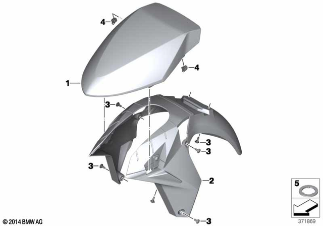 46617728670 - Frame and Mounting Parts: Front Wheel Cover, Rear -  for BMW-Motorrad Image