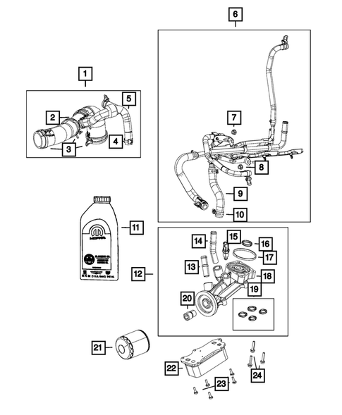 Engine Oiling, Oil Pan and Indicator (Dipstick) for 2017 Ram 3500 #1