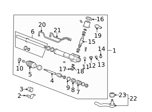 Steering Gear & Linkage for 2004 Hyundai XG350 #0