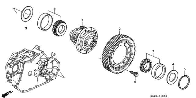 AT Differential (V6) for 2002 Honda Accord #0
