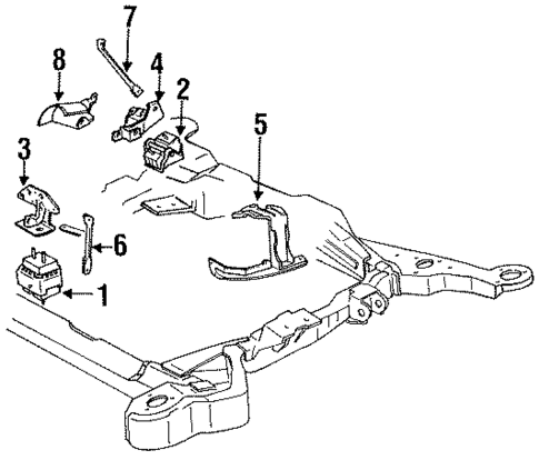 Engine & Trans Mounting for 1988 Cadillac Allante #0