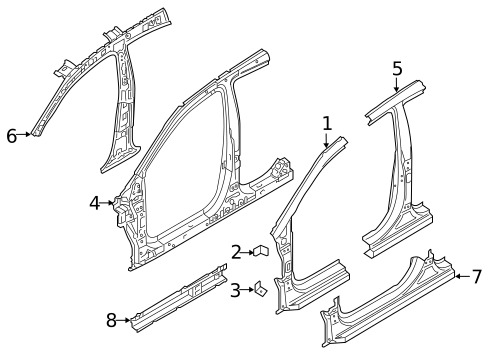 Center Pillar for 2020 Kia Rio #0
