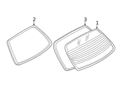 Glass & Hardware - Back for 2001 Nissan Maxima #0