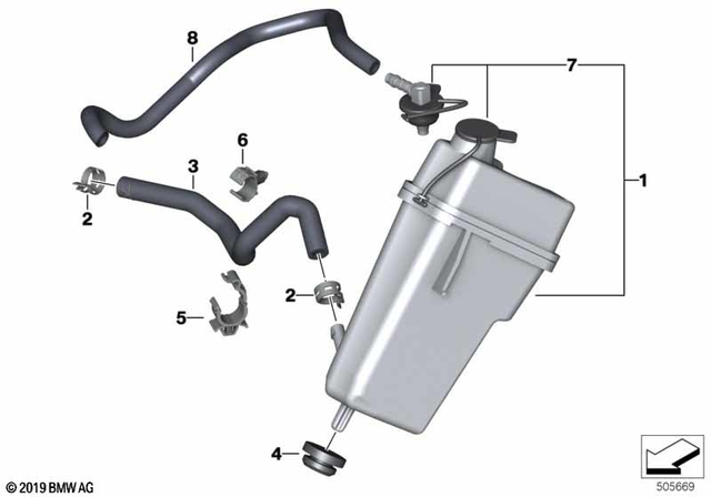17131540000 - Cooling: Expansion Tank -  for BMW-Motorrad Image