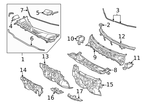 Cowl for 2011 Lexus RX350 #1