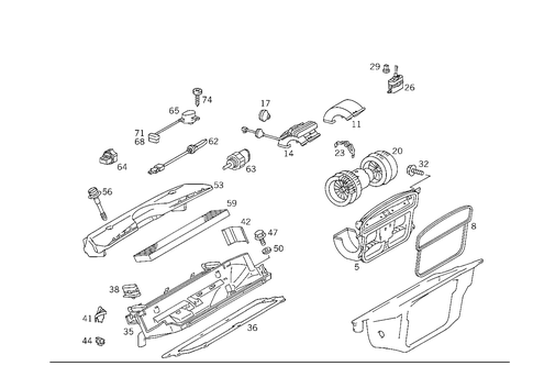 Blower and Water Baffle for 1991 Mercedes-Benz 500SL #0